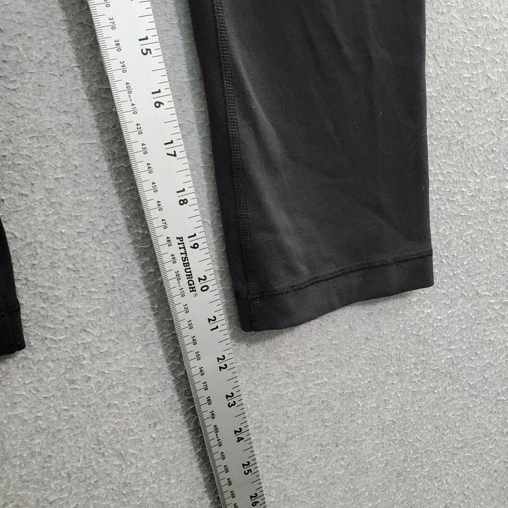 Lululemon Women Activewear Pants 10 Black Leggings‎ Wunder Under Crop White